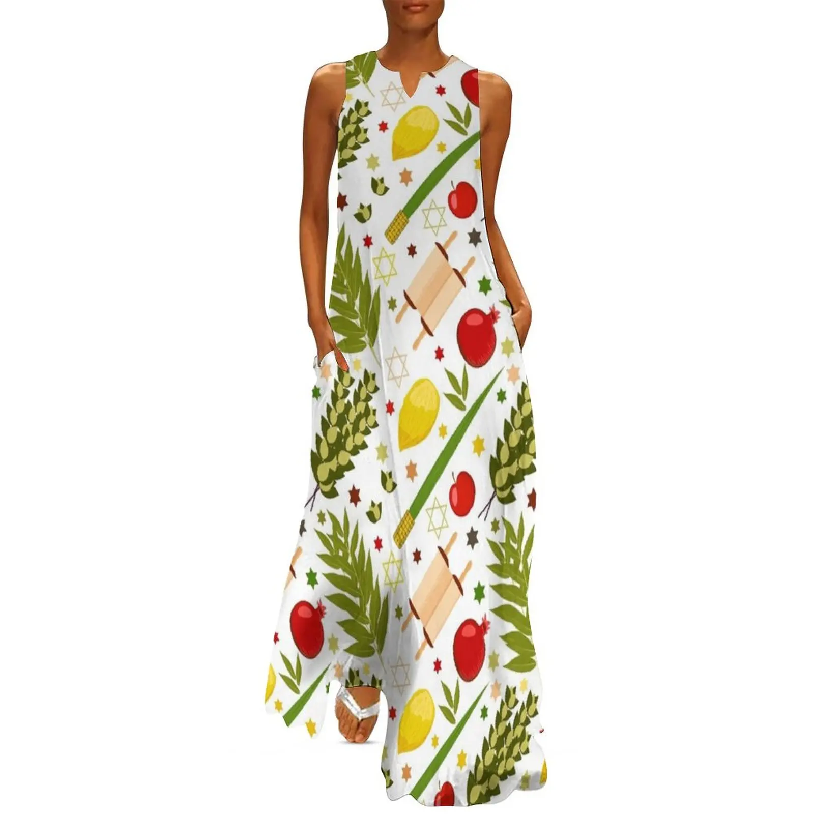 Sukkot pattern Long Dress women's evening dresses Women's summer long dress prom dress 2025
Sukkot pattern Long Dress women's evening dresses Women's summer long dress prom dress 2025