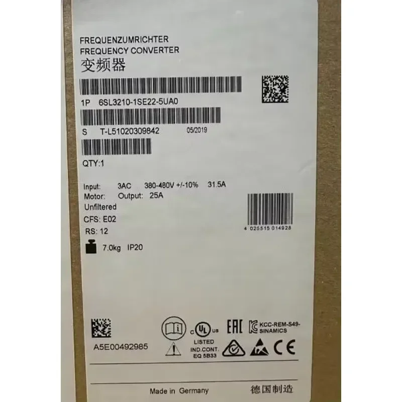 Brand New 6SL3210-1SE22-5UA0 6SL3210-1SE22-5AA0 6SL3210-1SE23-2UA0 6SL3210-1SE23-2AA0 Fast Delivey
Brand New 6SL3210-1SE22-5UA0 6SL3210-1SE22-5AA0 6SL3210-1SE23-2UA0 6SL3210-1SE23-2AA0 Fast Delivey