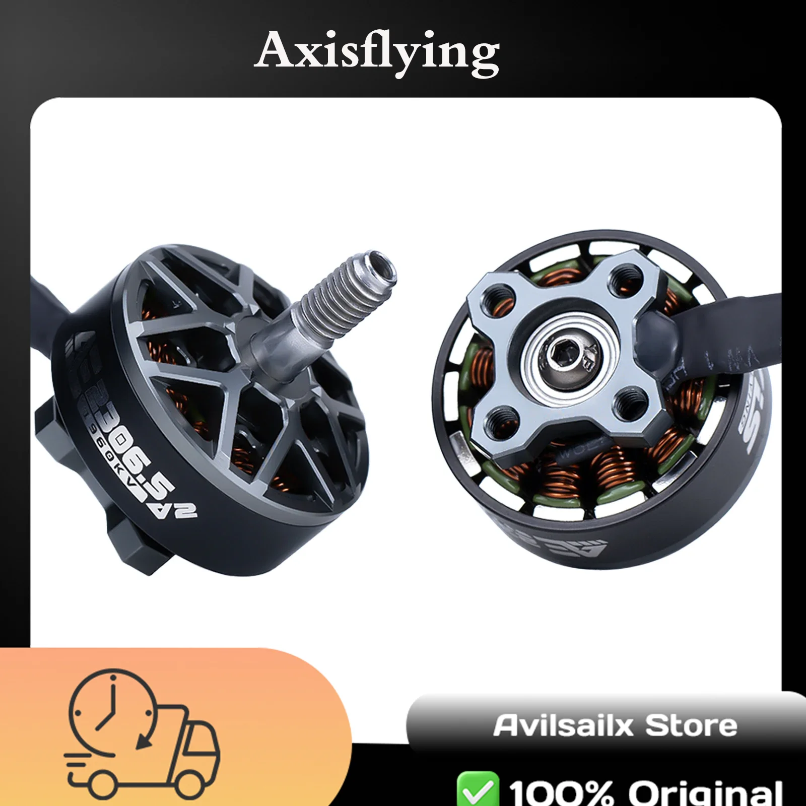AXISFLYING AE2306.5 v2 1860KV 1960KV 6S Brushless Motor 5mm Suitable for 5inch Flower Fly Traversing Drones
AXISFLYING AE2306.5 v2 1860KV 1960KV 6S Brushless Motor 5mm Suitable for 5inch Flower Fly Traversing Drones