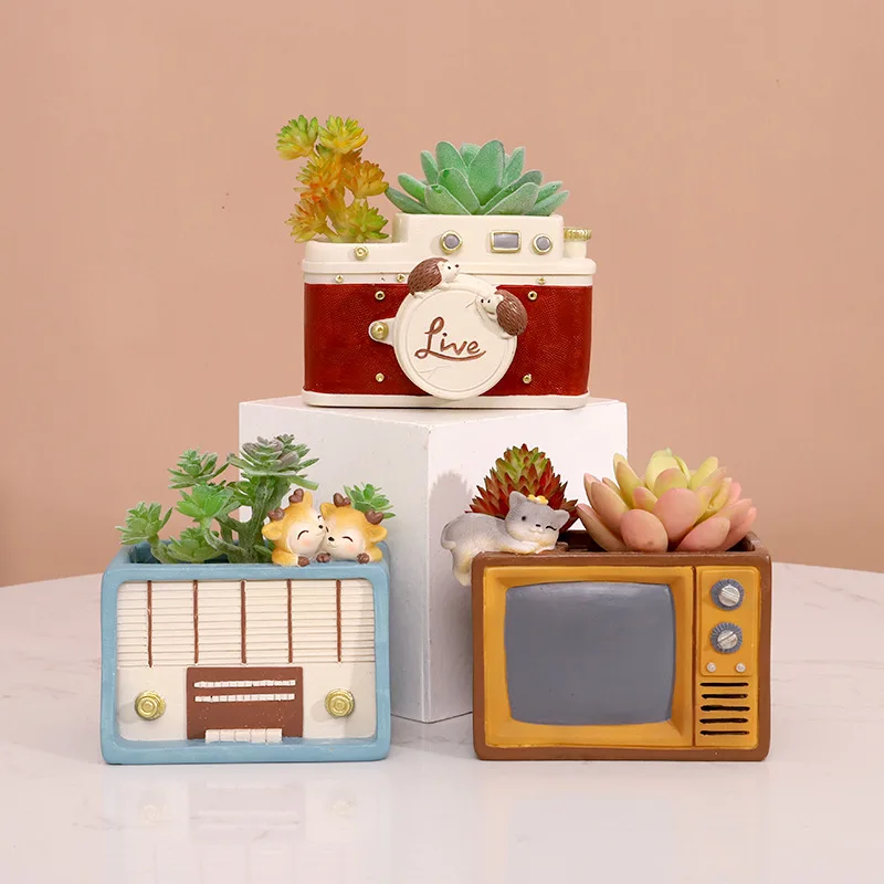 Home DIY Gardening Succulent Flower Pot Wholesale Resin Crafts Creative Retro Desktop Flower Mini Small Flower Pot
Home DIY Gardening Succulent Flower Pot Wholesale Resin Crafts Creative Retro Desktop Flower Mini Small Flower Pot