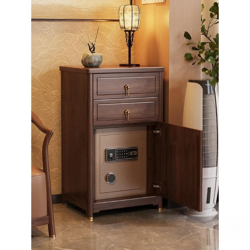 Solid wood bedside table, safe, integrated household small locker, smart safe with fingerprint and password
Solid wood bedside table, safe, integrated household small locker, smart safe with fingerprint and password