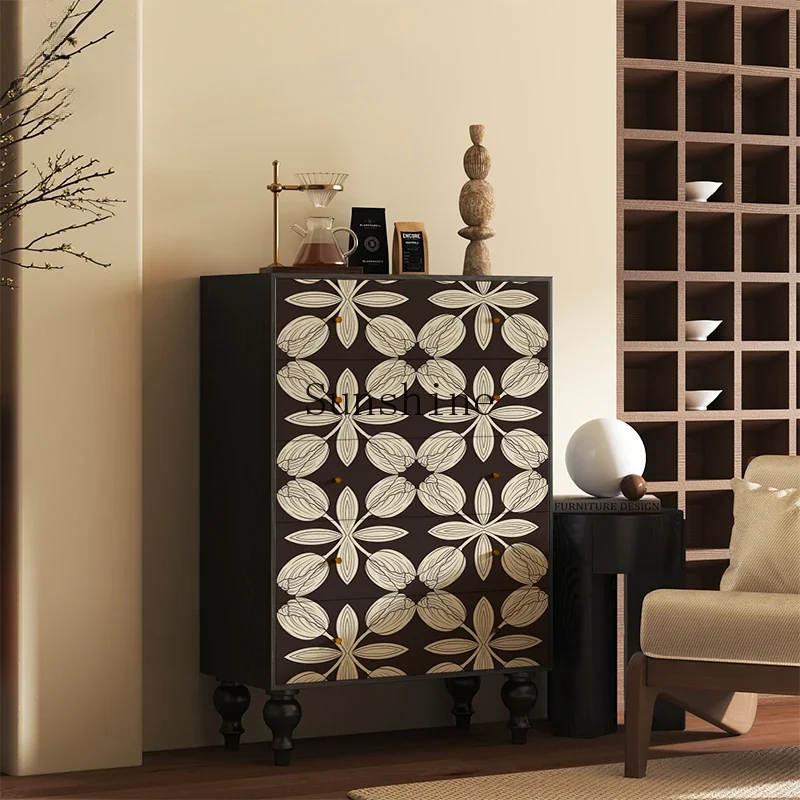 Modern pattern solid wood chest of drawers, living room wall decoration storage side cabinet
Modern pattern solid wood chest of drawers, living room wall decoration storage side cabinet