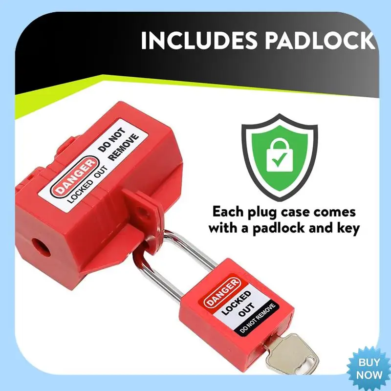 A47Z Plug Lock For Lockout Tag Kit, Plug Cord Lock 110 Volt And 220 Volt Power Cord Lock,Red Electrical Plug Lock Cover
A47Z Plug Lock For Lockout Tag Kit, Plug Cord Lock 110 Volt And 220 Volt Power Cord Lock,Red Electrical Plug Lock Cover