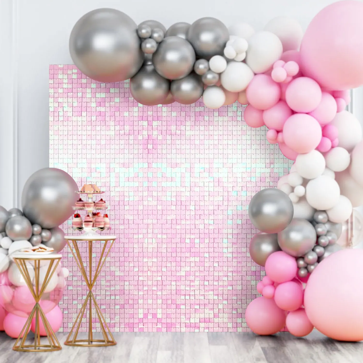 Dreamy Pink Sequin Shimmer Wall Backdrop, 30 Square Sparkle Panels For Party Wedding Birthday Photo Booth Decor
Dreamy Pink Sequin Shimmer Wall Backdrop, 30 Square Sparkle Panels For Party Wedding Birthday Photo Booth Decor