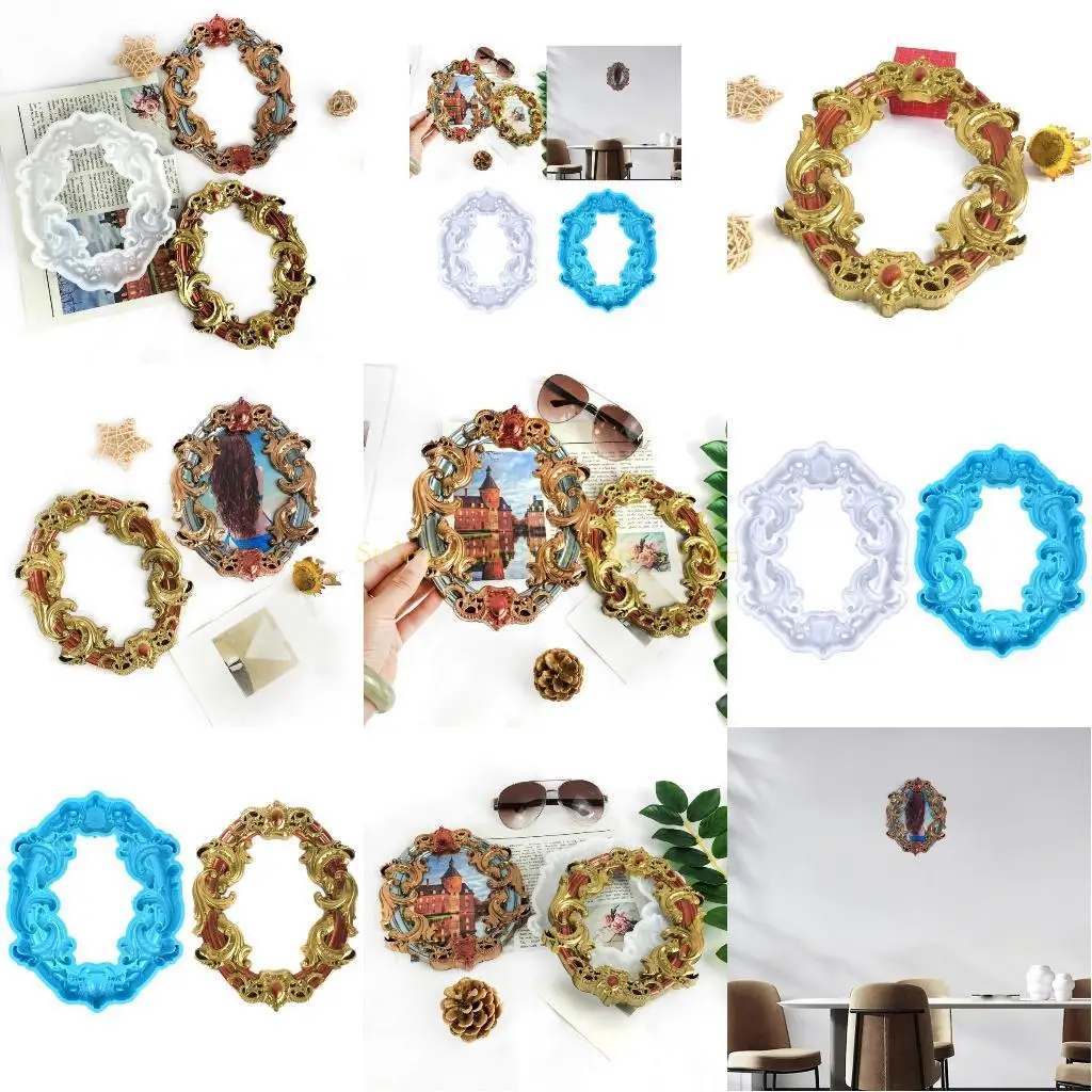 D46E Oval Shaped Silicone Clay Molds Picture Frame Moulds DIY Hand-Making Accessories
D46E Oval Shaped Silicone Clay Molds Picture Frame Moulds DIY Hand-Making Accessories