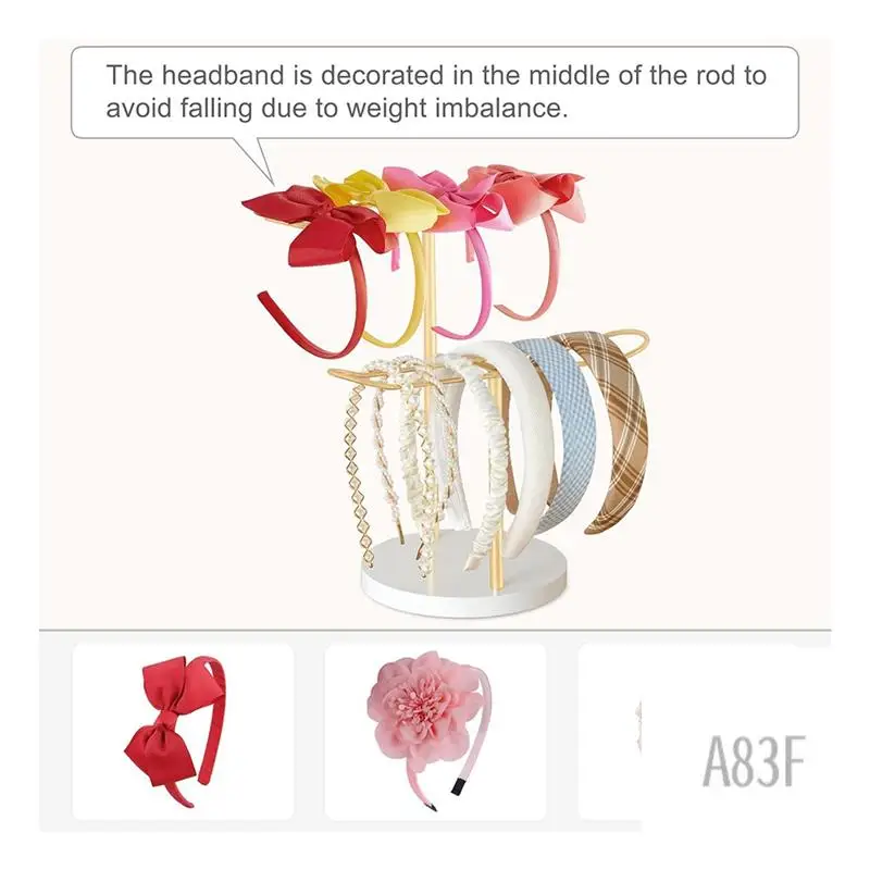 A83F-2 Tier Headband Holder Organizer, Hair Hoop Display Stand Headband Organizer Storage Hair Ropes Accessories Bracelets
A83F-2 Tier Headband Holder Organizer, Hair Hoop Display Stand Headband Organizer Storage Hair Ropes Accessories Bracelets