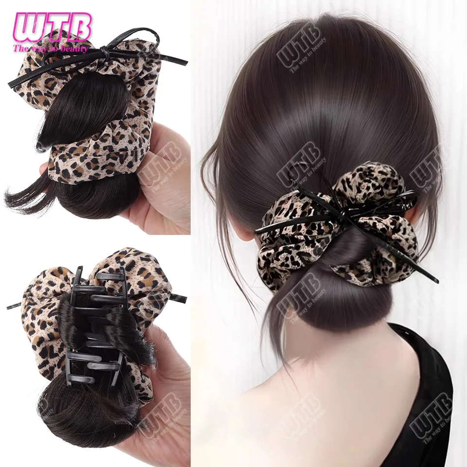 Synthetic Low-bun Wig Female Grip Leopard-Print Bun Wig Natural Fluffy Hair Accessories Bun Wig
Synthetic Low-bun Wig Female Grip Leopard-Print Bun Wig Natural Fluffy Hair Accessories Bun Wig