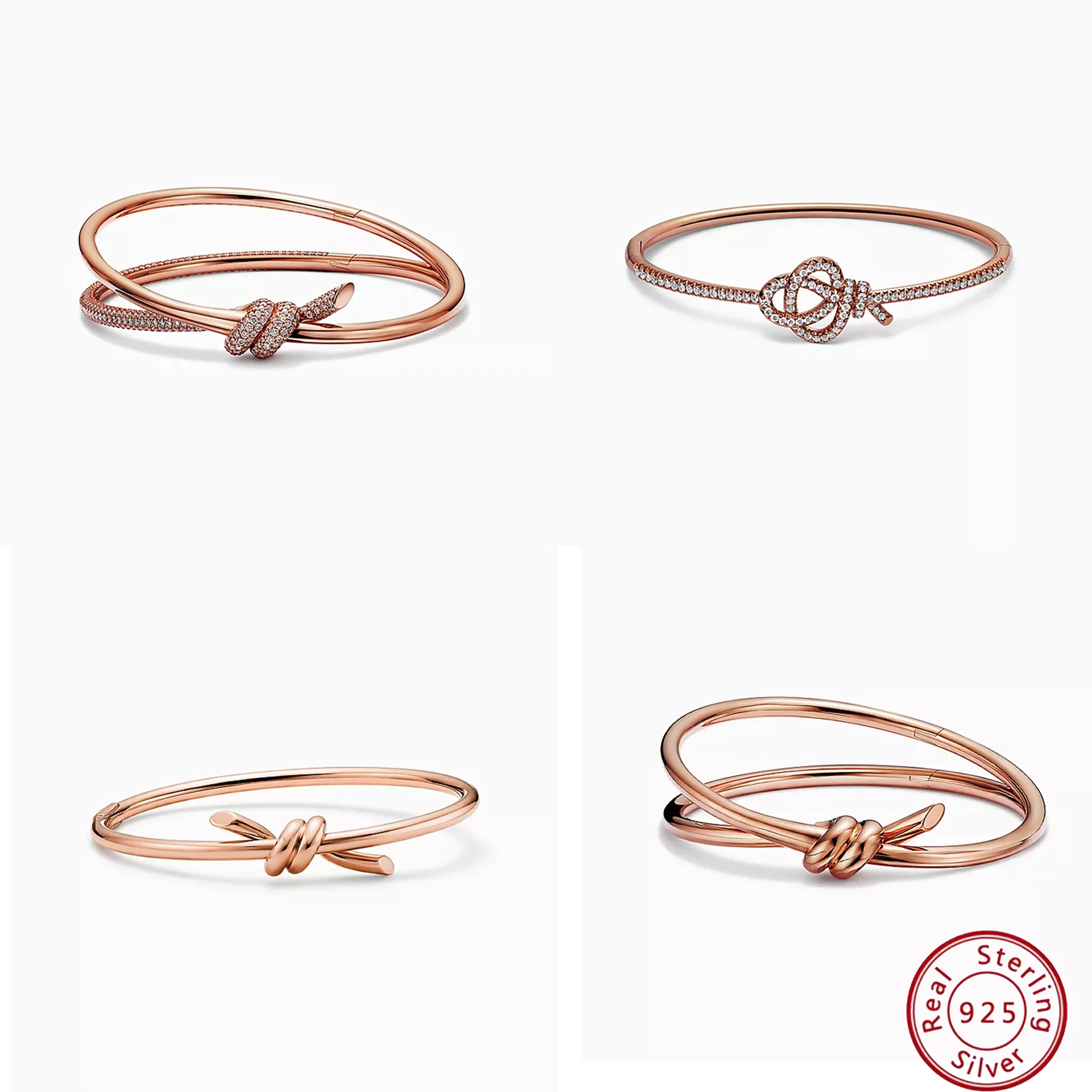 Pure silver s925 knot rose gold bracelet enhances charm, high-end fashion temperament, gorgeous women's jewelry gift
Pure silver s925 knot rose gold bracelet enhances charm, high-end fashion temperament, gorgeous women's jewelry gift