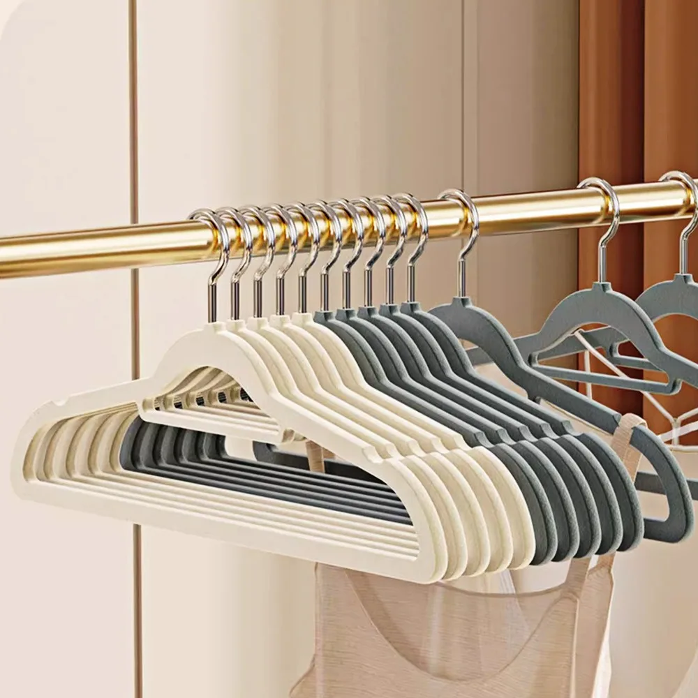 10 pcs Non-Slip Adult Velvet Hanger for Shirt Pants Dresses Skirts Suits Jackets Slim Space Saving Design Standard Coat Hanger
10 pcs Non-Slip Adult Velvet Hanger for Shirt Pants Dresses Skirts Suits Jackets Slim Space Saving Design Standard Coat Hanger