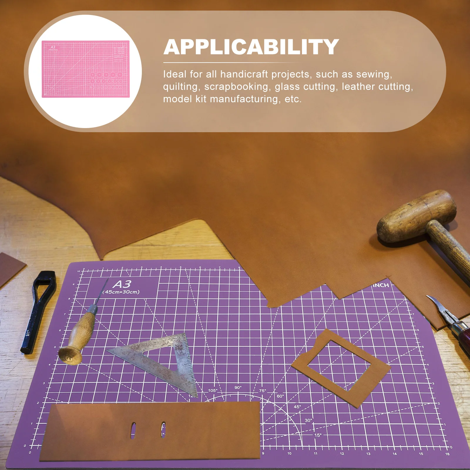 1Pcs A3 Size Cutting Mat Heavy Duty Self-Healing Surface for Crafting Engraving Marking Non-Slip Workstation Protection Pad PVC
1Pcs A3 Size Cutting Mat Heavy Duty Self-Healing Surface for Crafting Engraving Marking Non-Slip Workstation Protection Pad PVC