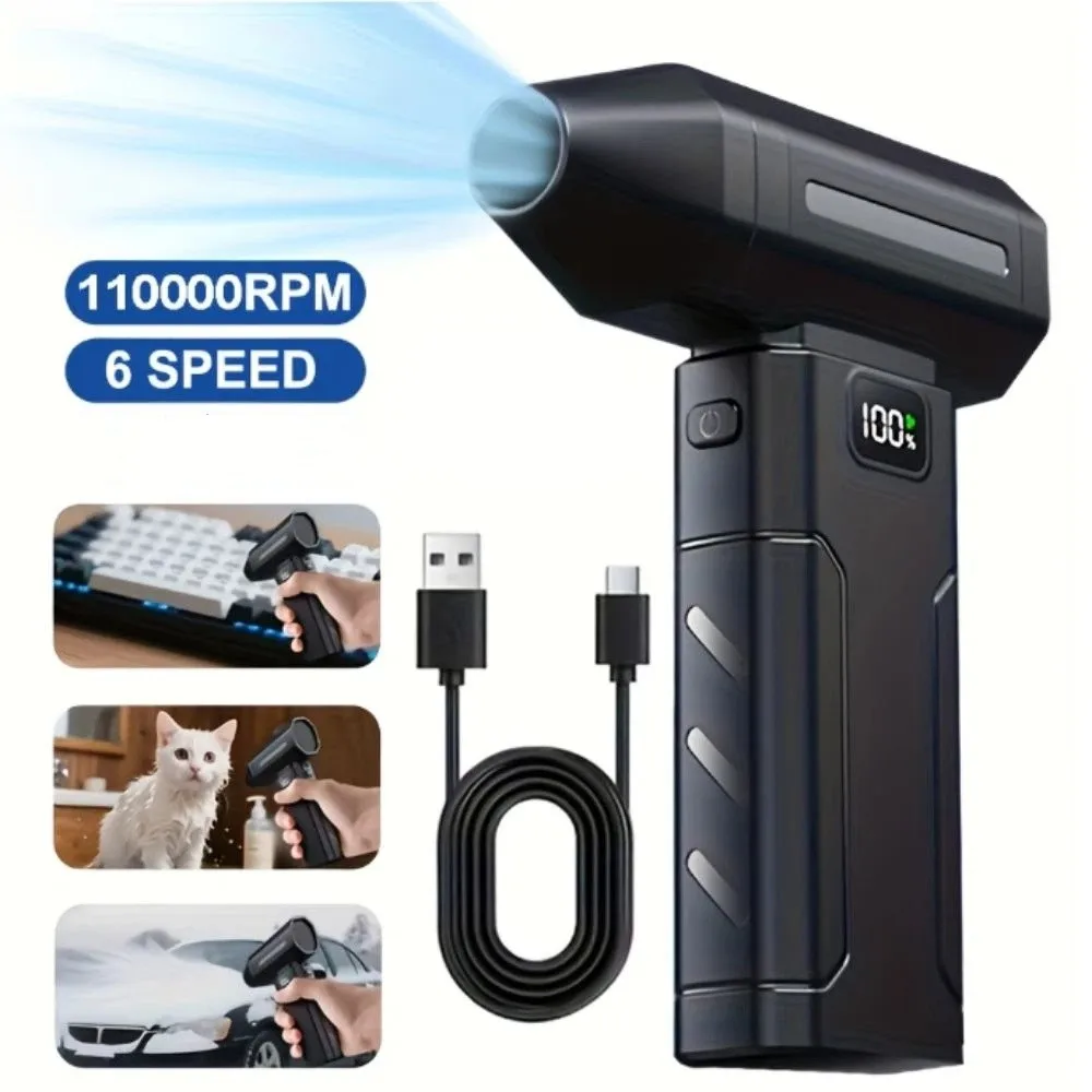 Adjustable Speed Mini Dust Snow Blower Brushless Motor High-Speed RPM Compressed Air Duster Rechargeable Battery 5-Gear Settings
Adjustable Speed Mini Dust Snow Blower Brushless Motor High-Speed RPM Compressed Air Duster Rechargeable Battery 5-Gear Settings