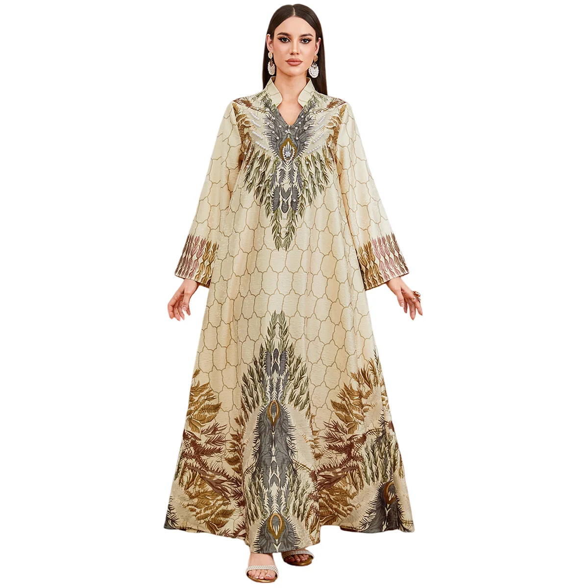 Luxurious Abaya Handcrafted Embroidered Elegant Jalabiya Embroidered Satin Floor Kaftan Middle Eastern Evening Galabia
Luxurious Abaya Handcrafted Embroidered Elegant Jalabiya Embroidered Satin Floor Kaftan Middle Eastern Evening Galabia
