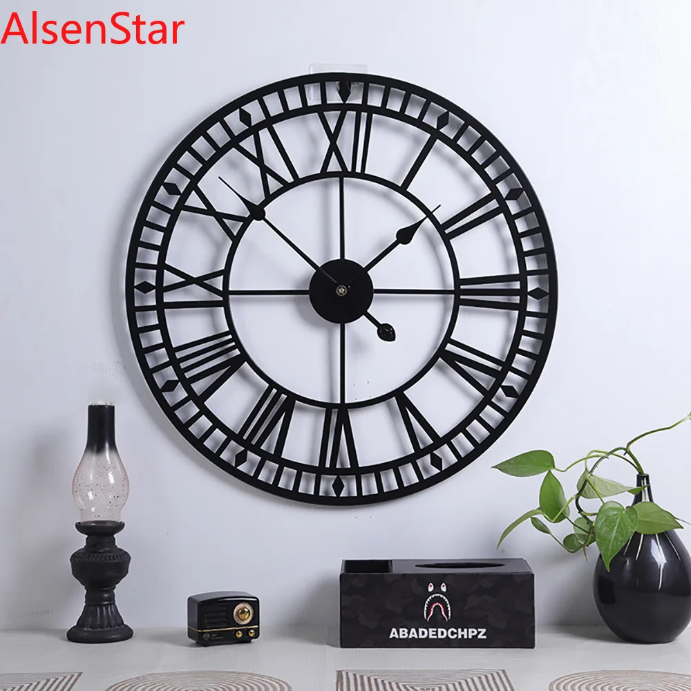 Modern Simple Clock Retro Hotel Wrought Iron Quartz Clocks Living Room Wall Hanging Clock Watch Home Decoration
Modern Simple Clock Retro Hotel Wrought Iron Quartz Clocks Living Room Wall Hanging Clock Watch Home Decoration