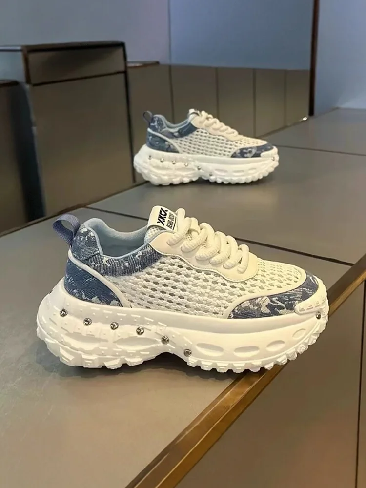 Men's Breathable Sports Casual Shoes Summer Hot Hollow out Weave Mesh Upgraded Dad Design Thick Bottom Leisure Sneakers
Men's Breathable Sports Casual Shoes Summer Hot Hollow out Weave Mesh Upgraded Dad Design Thick Bottom Leisure Sneakers