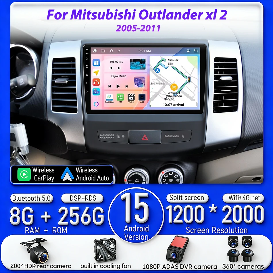 For Mitsubishi Outlander xl 2 2005 - 2011 Android Car Multimedia Video Player Wireless CarPlay Auto Navigation GPS Radio FM AM
For Mitsubishi Outlander xl 2 2005 - 2011 Android Car Multimedia Video Player Wireless CarPlay Auto Navigation GPS Radio FM AM