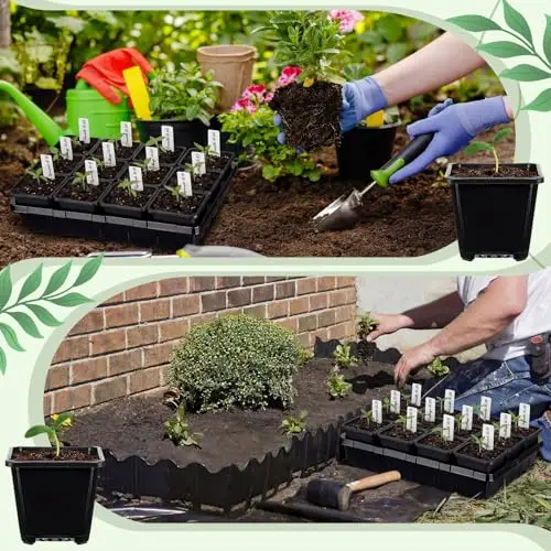 6-Pack Seedling Starter Kit Including 72 Reusable 3.5 Inch Square Pots With Drainage Holes And Stable Base For Germination
6-Pack Seedling Starter Kit Including 72 Reusable 3.5 Inch Square Pots With Drainage Holes And Stable Base For Germination