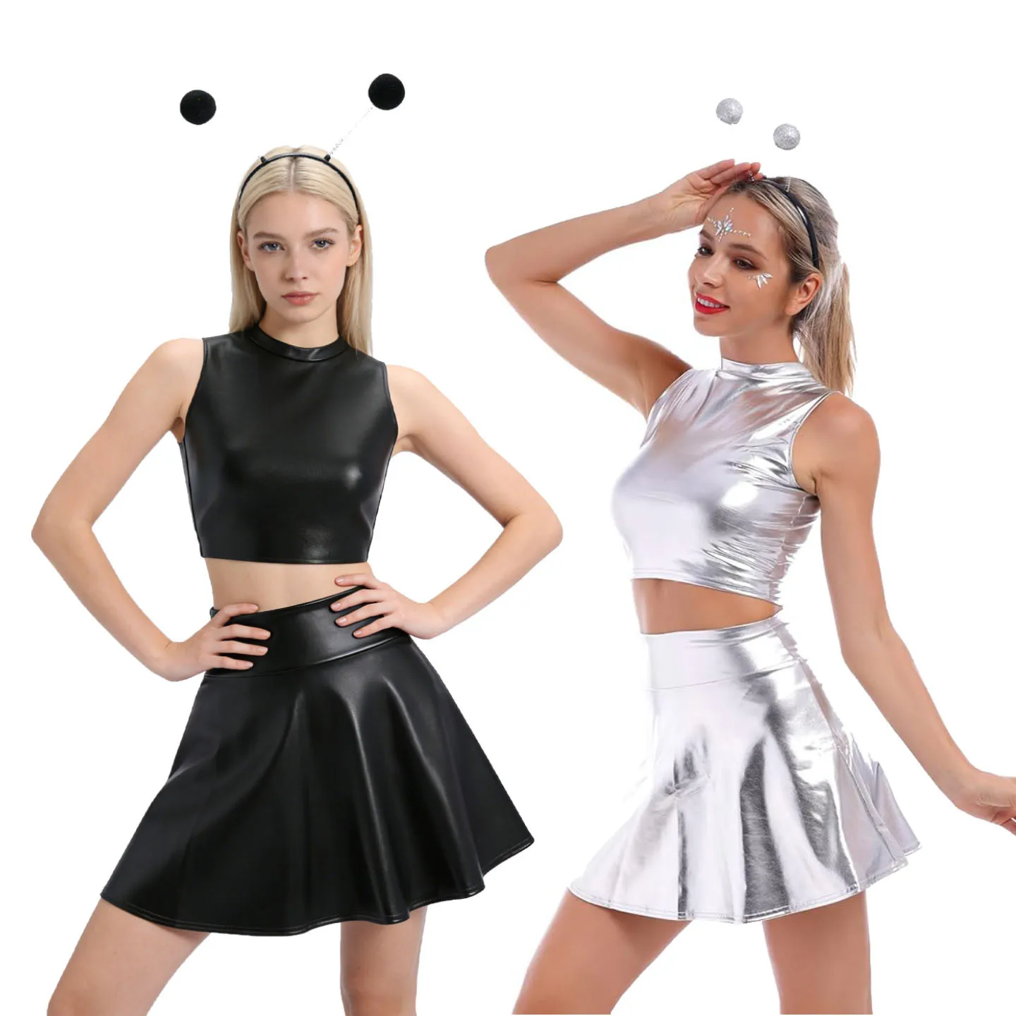 2026 New Halloween AI Alien Cosplay Dress Silver Black Astronaut Outfit Female Costume Outerwear Science Fiction Theme
2026 New Halloween AI Alien Cosplay Dress Silver Black Astronaut Outfit Female Costume Outerwear Science Fiction Theme