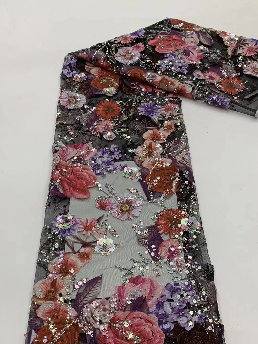 African 3D Flowers Lace Fabric 2023 French Lace Fabric Bridal High Quality Sequins Net Tulle Lace for Women Dress VXB5644
African 3D Flowers Lace Fabric 2023 French Lace Fabric Bridal High Quality Sequins Net Tulle Lace for Women Dress VXB5644