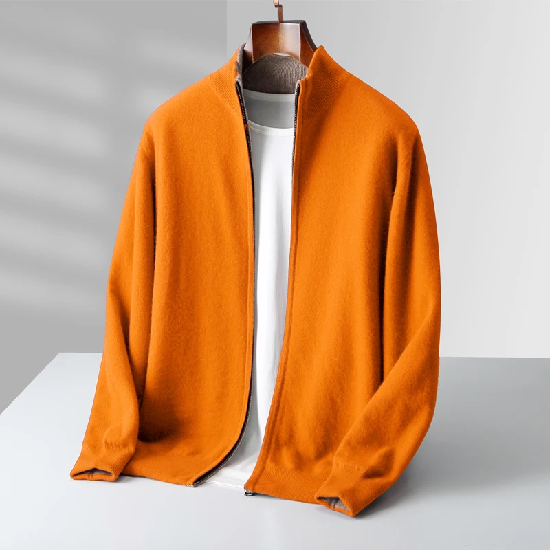 New Classy Autumn Winter Thick Warm Men 100% Merino Wool Sweater Elegant Reversible Man Wool Jacket Knitted Cardigan Top Coats 
New Classy Autumn Winter Thick Warm Men 100% Merino Wool Sweater Elegant Reversible Man Wool Jacket Knitted Cardigan Top Coats