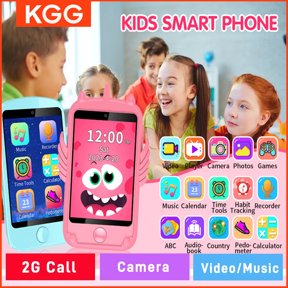 Kids Smart phone 2G Call 19 Games 8GB Camera Video Music Play Habit Tracker Girls Boys Mini Toy Phone Children Gift
Kids Smart phone 2G Call 19 Games 8GB Camera Video Music Play Habit Tracker Girls Boys Mini Toy Phone Children Gift