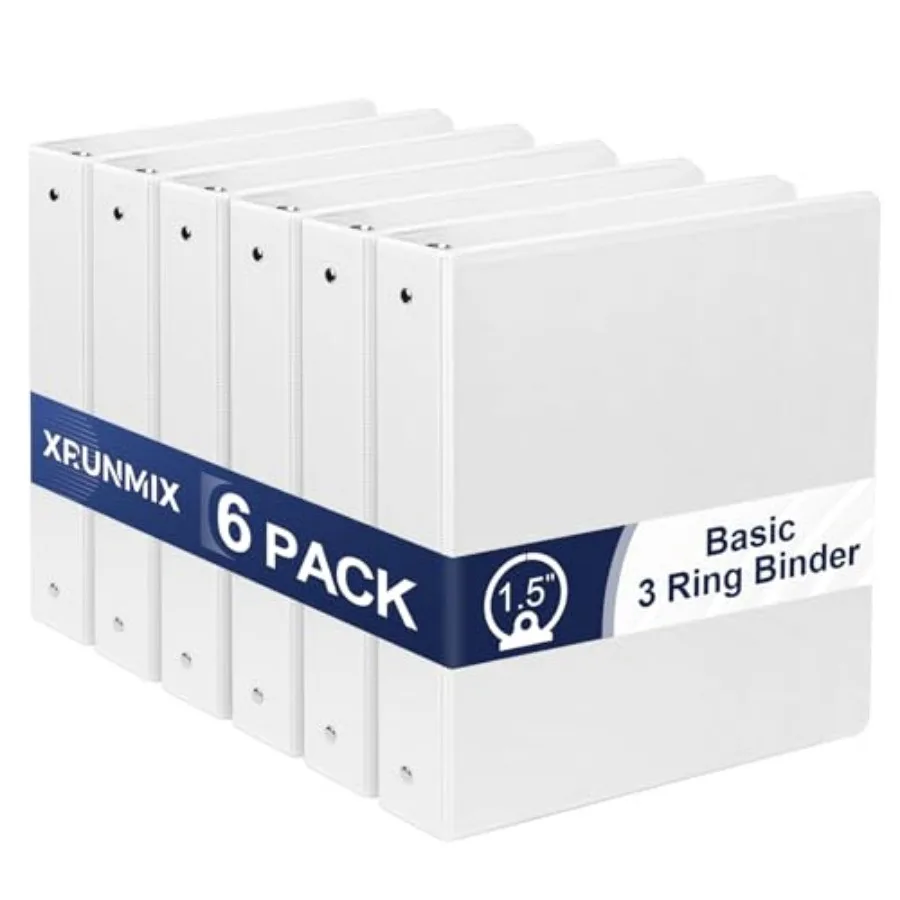 5- 3-Ring Binder with Pockets, 1-1/2'' Premium View Binders with Three Ring Binders Holds up to 325 Sheets US Letter Size, Bulk
5- 3-Ring Binder with Pockets, 1-1/2'' Premium View Binders with Three Ring Binders Holds up to 325 Sheets US Letter Size, Bulk