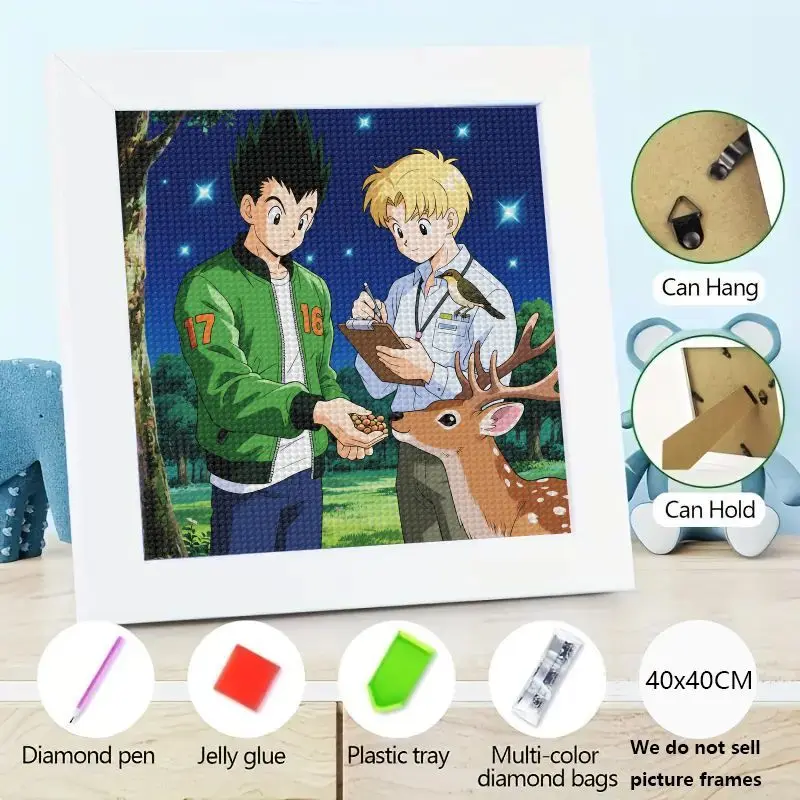 1 шт. 5D DIY полный дрель комплект алмазной живописи, Hunter x Hunter Gon Freecss аниме персонаж мальчик кормление оленя, звездная ночь дикая природа
1 шт. 5D DIY полный дрель комплект алмазной живописи, Hunter x Hunter Gon Freecss аниме персонаж мальчик кормление оленя, звездная ночь дикая природа