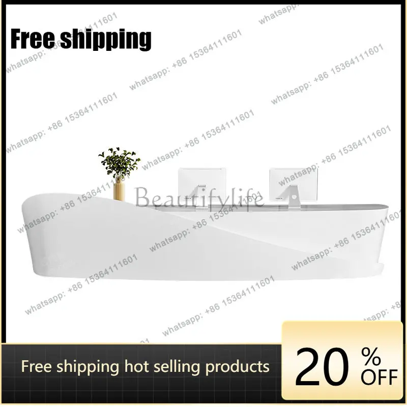 LJY Checkout Hotels Reception Desks Decor Restaurant Oval Arched Reception Desk Clothing Wood Bancone Per Negozio Office Furnitu
LJY Checkout Hotels Reception Desks Decor Restaurant Oval Arched Reception Desk Clothing Wood Bancone Per Negozio Office Furnitu
