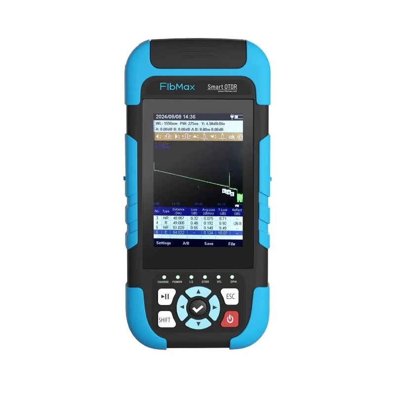 Новый портативный 4-в-1 OTDR+VFL+OPM+OLS+RJ45+Event Map+Фонарик с цветным сенсорным экраном 3,5 дюйма, 1310/1550 нм, 24/22 дБ, дальность тестирования 90 км
Новый портативный 4-в-1 OTDR+VFL+OPM+OLS+RJ45+Event Map+Фонарик с цветным сенсорным экраном 3,5 дюйма, 1310/1550 нм, 24/22 дБ, дальность тестирования 90 км