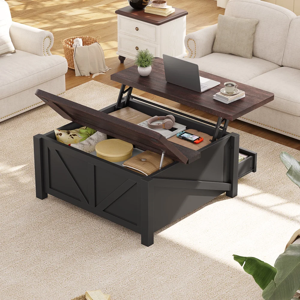 31.5" Square Coffee Table with Drawer for Living Room, Wooden Center Table with Large Hidden Storage, Lift Top Coffee Table
31.5" Square Coffee Table with Drawer for Living Room, Wooden Center Table with Large Hidden Storage, Lift Top Coffee Table