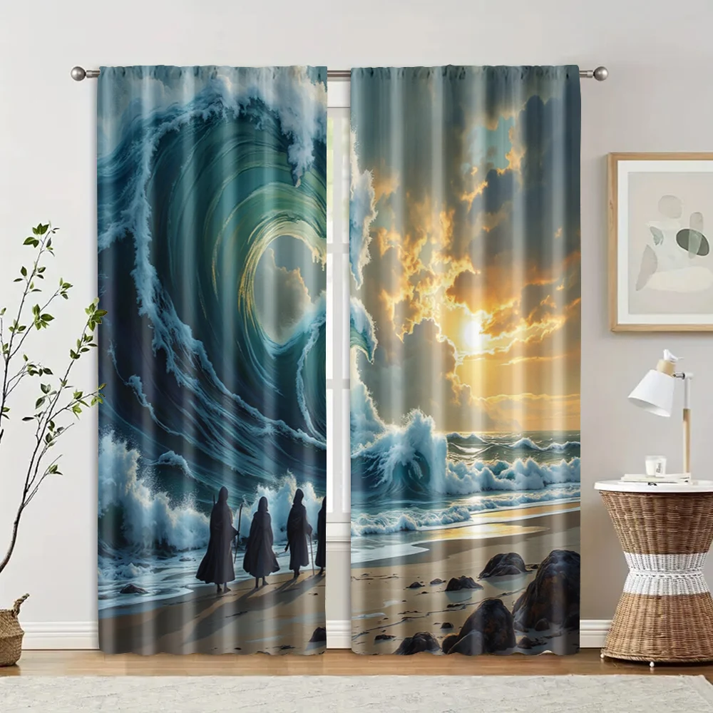 2 pcs, filtering curtains (excluding rods, non-movable, without batteries) wave for use in bedrooms and living rooms
2 pcs, filtering curtains (excluding rods, non-movable, without batteries) wave for use in bedrooms and living rooms