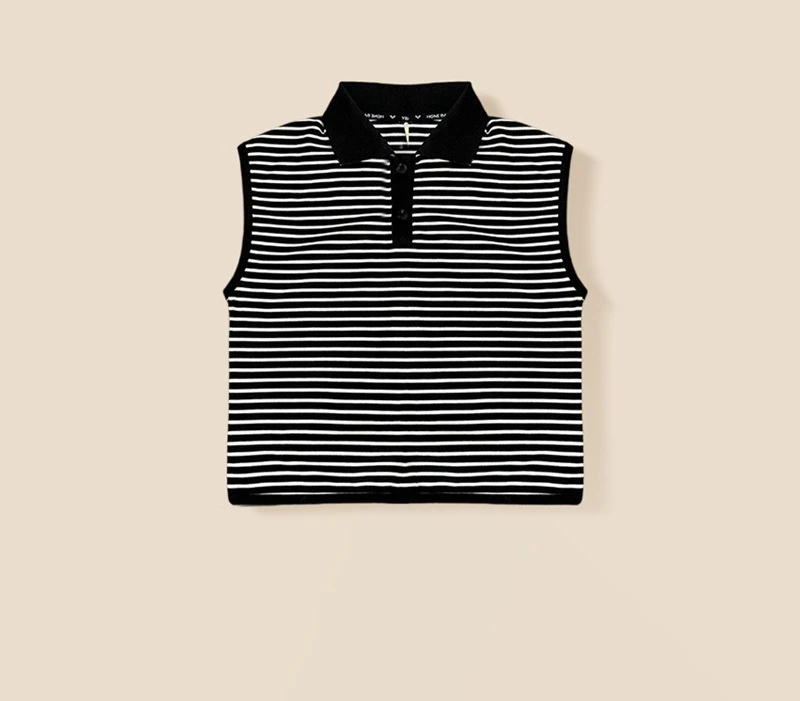 Boys Stripe 2025 New Medium Children's Korean Version Lapel Sleeveless Top Children's Cool Handsome Children's Clothing
Boys Stripe 2025 New Medium Children's Korean Version Lapel Sleeveless Top Children's Cool Handsome Children's Clothing