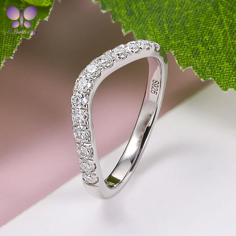 AButterfly 100%D Color Moissanite 925 Sterling Silver Band Matching Various Engagement Rings Women Fine Jewelry Quality Products
AButterfly 100%D Color Moissanite 925 Sterling Silver Band Matching Various Engagement Rings Women Fine Jewelry Quality Products