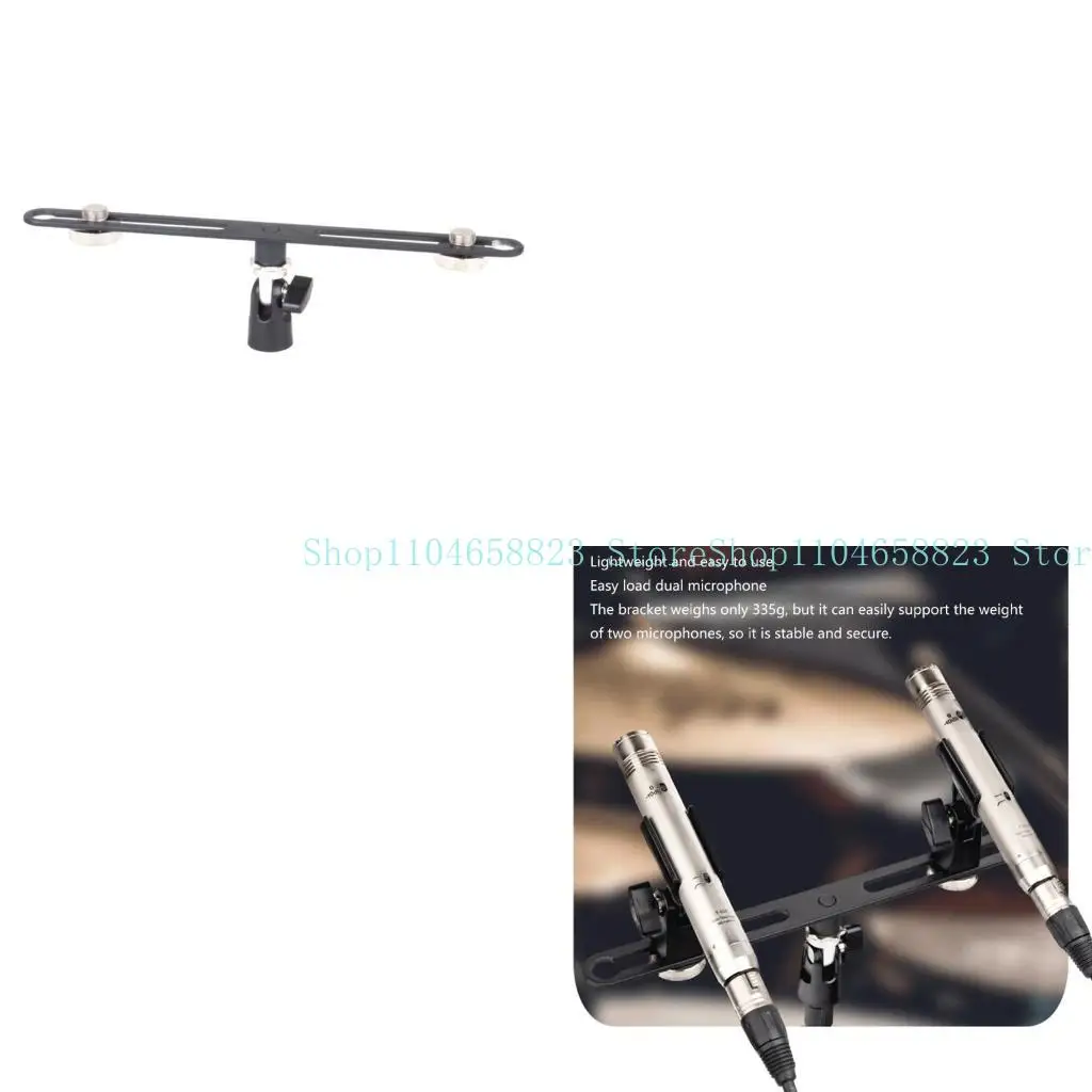 652F Microphone Mount Holds 2 Mics with 5/8Inch Thread Double Head Microphone Stand Rods Stereo Rods Brackets
652F Microphone Mount Holds 2 Mics with 5/8Inch Thread Double Head Microphone Stand Rods Stereo Rods Brackets