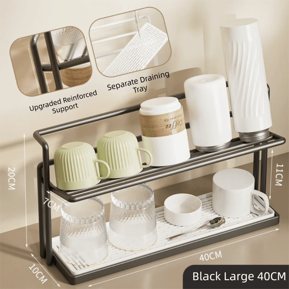 2-Tier Water Bottle Drying Rack Space-Saving Metal Cup Storage Rack with Drain Tray Mug Organizer For Kitchen Countertop
2-Tier Water Bottle Drying Rack Space-Saving Metal Cup Storage Rack with Drain Tray Mug Organizer For Kitchen Countertop