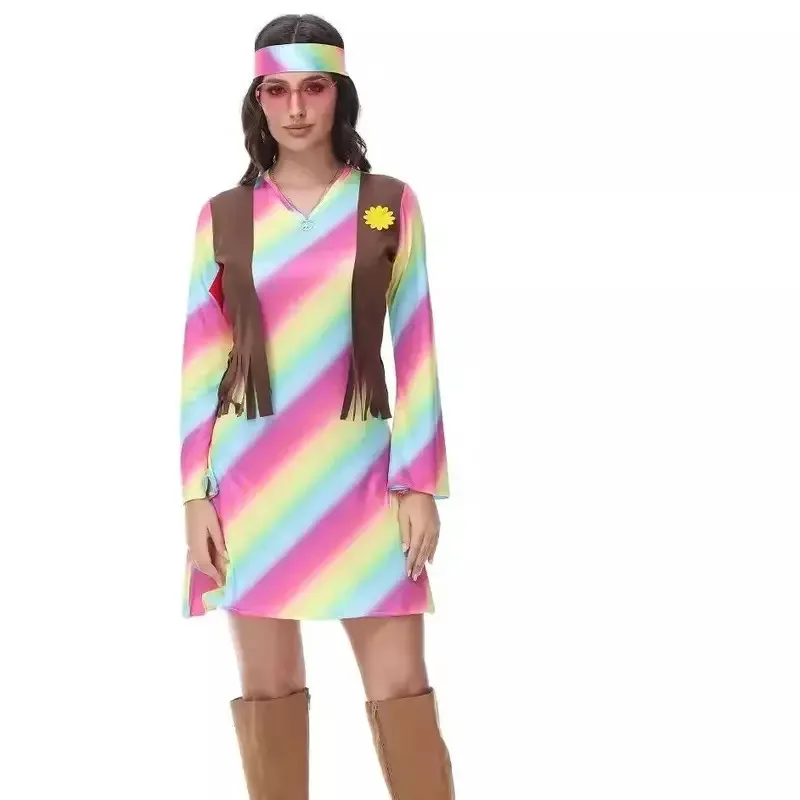 Retro 70's Hippie Disco Music Festival Cosplay Costume Vintage Party Theme Outfit for Men Women Kids
Retro 70's Hippie Disco Music Festival Cosplay Costume Vintage Party Theme Outfit for Men Women Kids