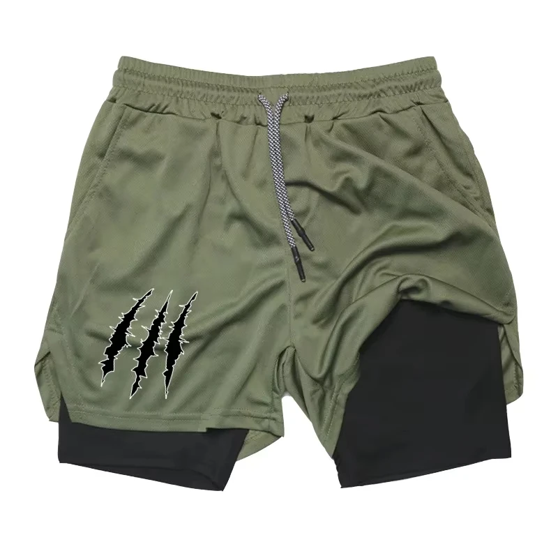 Men's double-layer 2-in-1 printed shorts, plus size shorts, European size, summer fitness running training style, breathable and
Men's double-layer 2-in-1 printed shorts, plus size shorts, European size, summer fitness running training style, breathable and