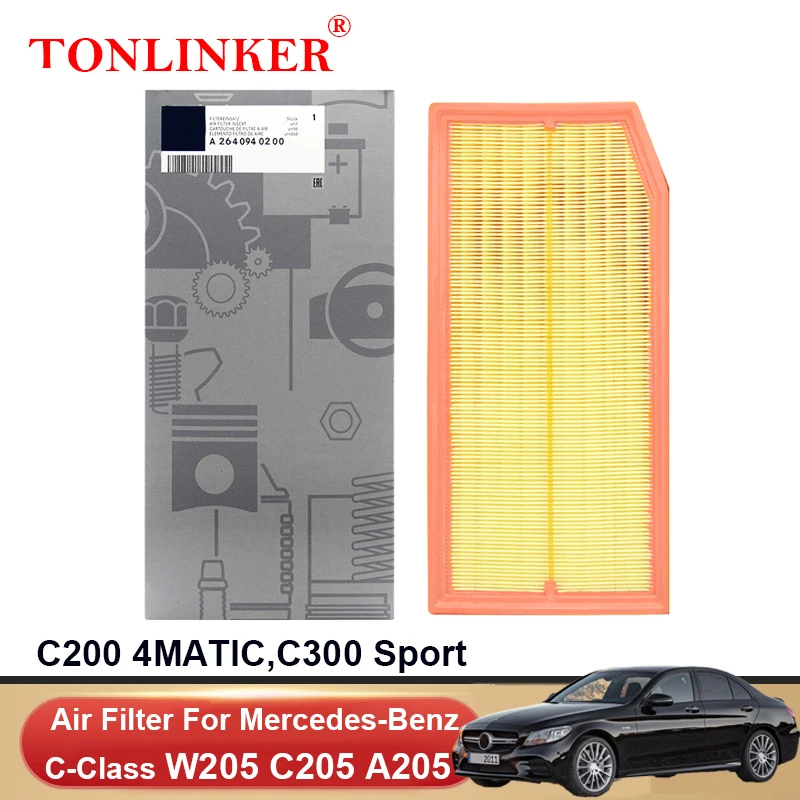 TONLINKER Air Filter A2640940200 For Mercedes Benz C CLASS W205 C205 A205 2018-2021 C200 4MATIC C300 Sport M264 Car Accessories
TONLINKER Air Filter A2640940200 For Mercedes Benz C CLASS W205 C205 A205 2018-2021 C200 4MATIC C300 Sport M264 Car Accessories