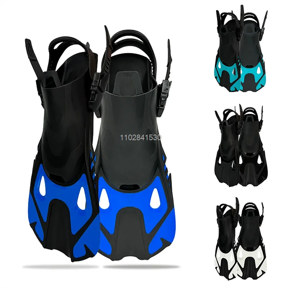 Adult Fins Swim Adjustable Buckles Swimming Flippers Short Silicone Scuba Diving Shoes Open Heel Travel Size
Adult Fins Swim Adjustable Buckles Swimming Flippers Short Silicone Scuba Diving Shoes Open Heel Travel Size