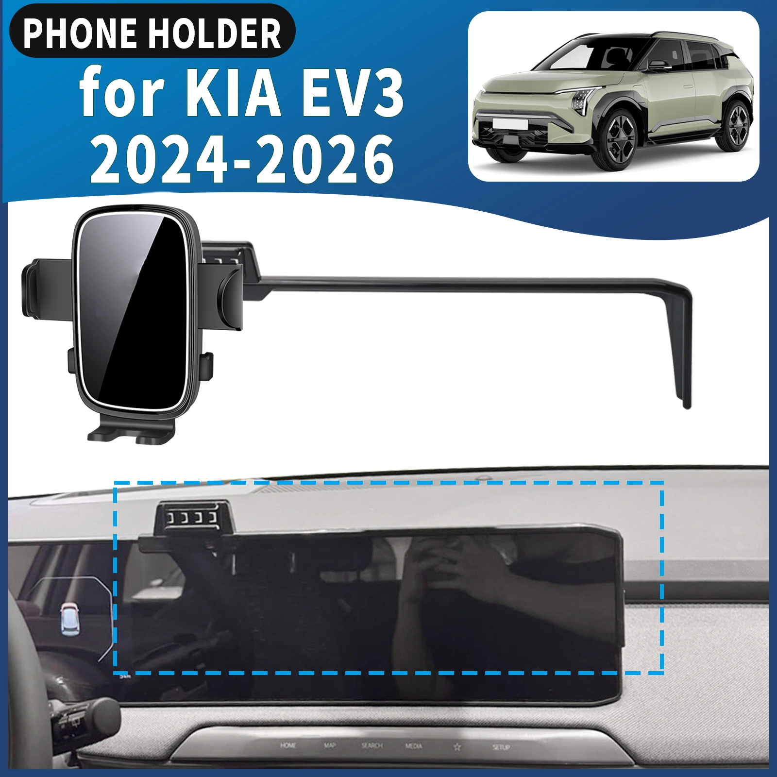 fit for KIA EV3 2024-2026 GT-Line Car Phone Holder Mount Vehicle-Specific GPS Navigation Easy Installation accessoires
fit for KIA EV3 2024-2026 GT-Line Car Phone Holder Mount Vehicle-Specific GPS Navigation Easy Installation accessoires