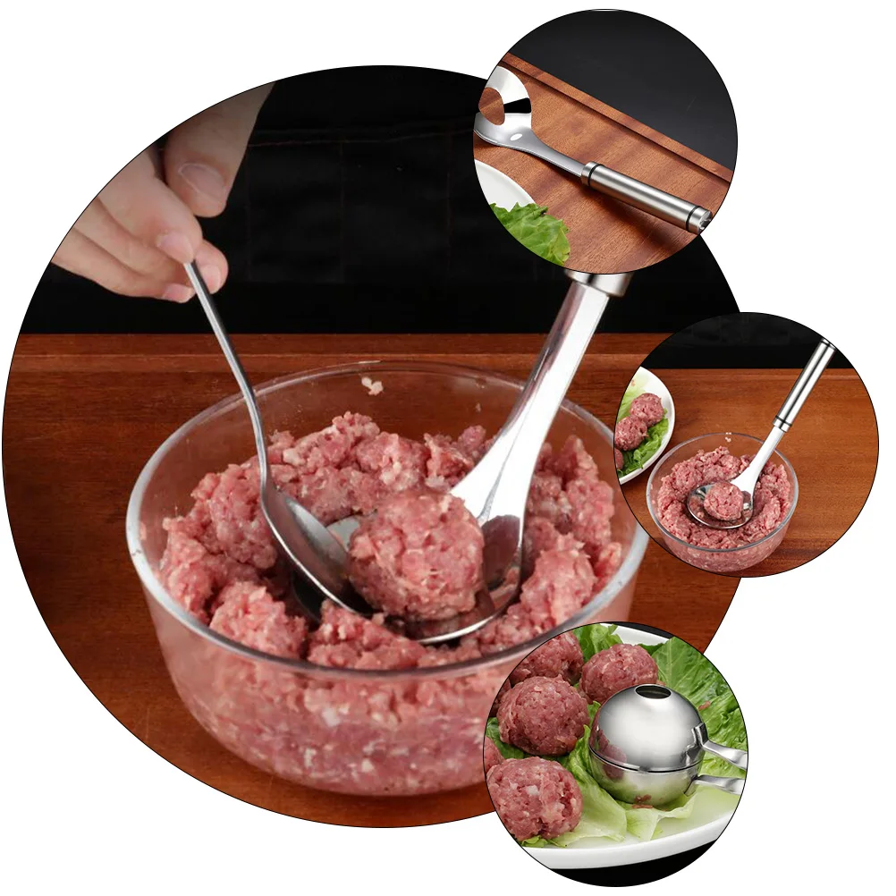 2pcs Stainless Steel Maker Set Kitchen Gadget Home Use Rustproof Easy Dishwasher Safe Meatball Spoon Clip Metal Meatball Tool
2pcs Stainless Steel Maker Set Kitchen Gadget Home Use Rustproof Easy Dishwasher Safe Meatball Spoon Clip Metal Meatball Tool