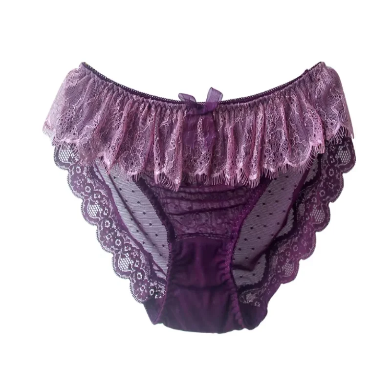 French Luxurious Sexy Lace Seamless Women Underwear Plus Size Cute Sweet Polka Dot Mesh Lingerie Sissy Comfortable Party Briefs
French Luxurious Sexy Lace Seamless Women Underwear Plus Size Cute Sweet Polka Dot Mesh Lingerie Sissy Comfortable Party Briefs