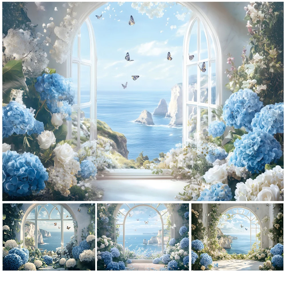 Blue Flower Butterfly Photography Backdrop Ocean Floral Arch Door Wedding Maternity Portrait Birthday Party Background Photozone 
Blue Flower Butterfly Photography Backdrop Ocean Floral Arch Door Wedding Maternity Portrait Birthday Party Background Photozone