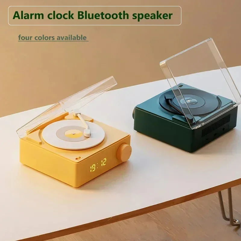 Phonograph Style Wireless Bluetooth Speaker Alarm Clock Small Record Player Portable High-quality Audio Home Smart Stereo Gifts
Phonograph Style Wireless Bluetooth Speaker Alarm Clock Small Record Player Portable High-quality Audio Home Smart Stereo Gifts