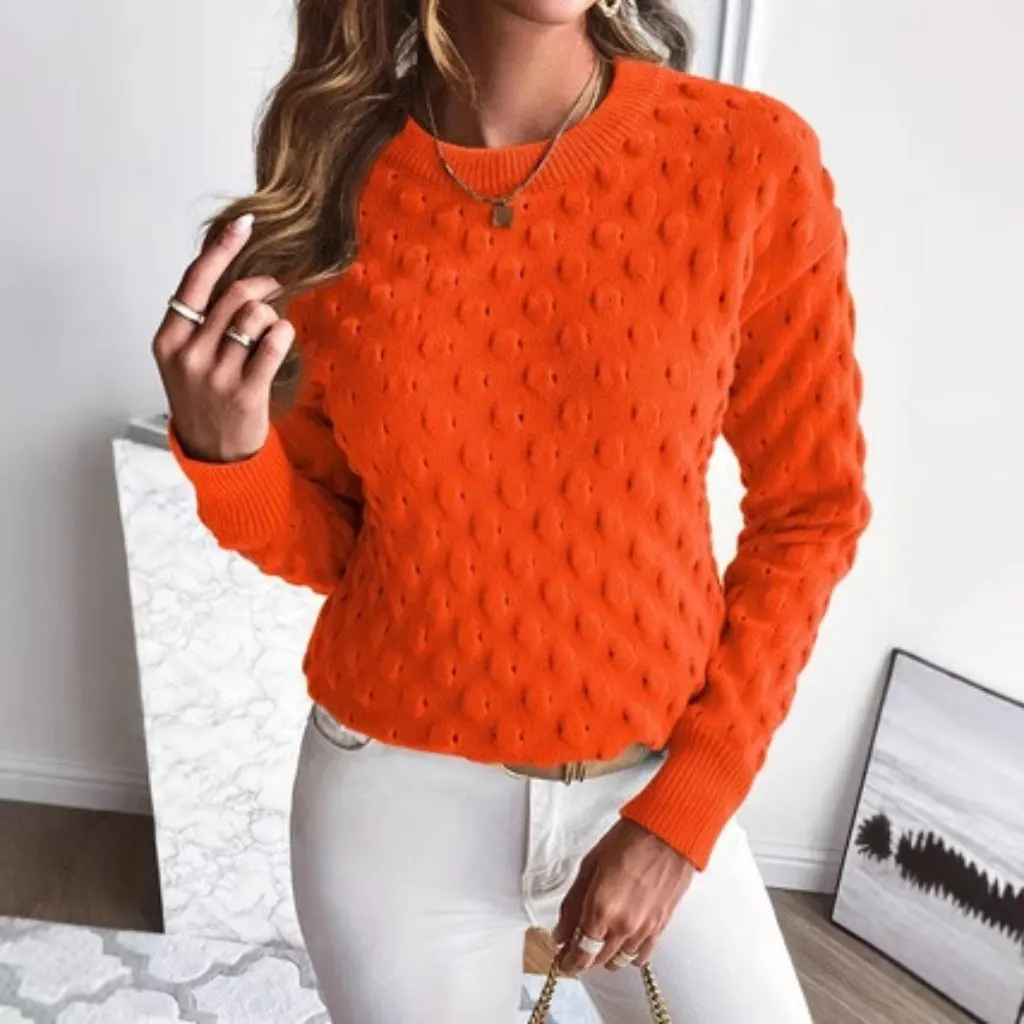 Elegant round Neck Pullover Sweater Autumn Winter Fashion European American Style Women's Knitwear
Elegant round Neck Pullover Sweater Autumn Winter Fashion European American Style Women's Knitwear