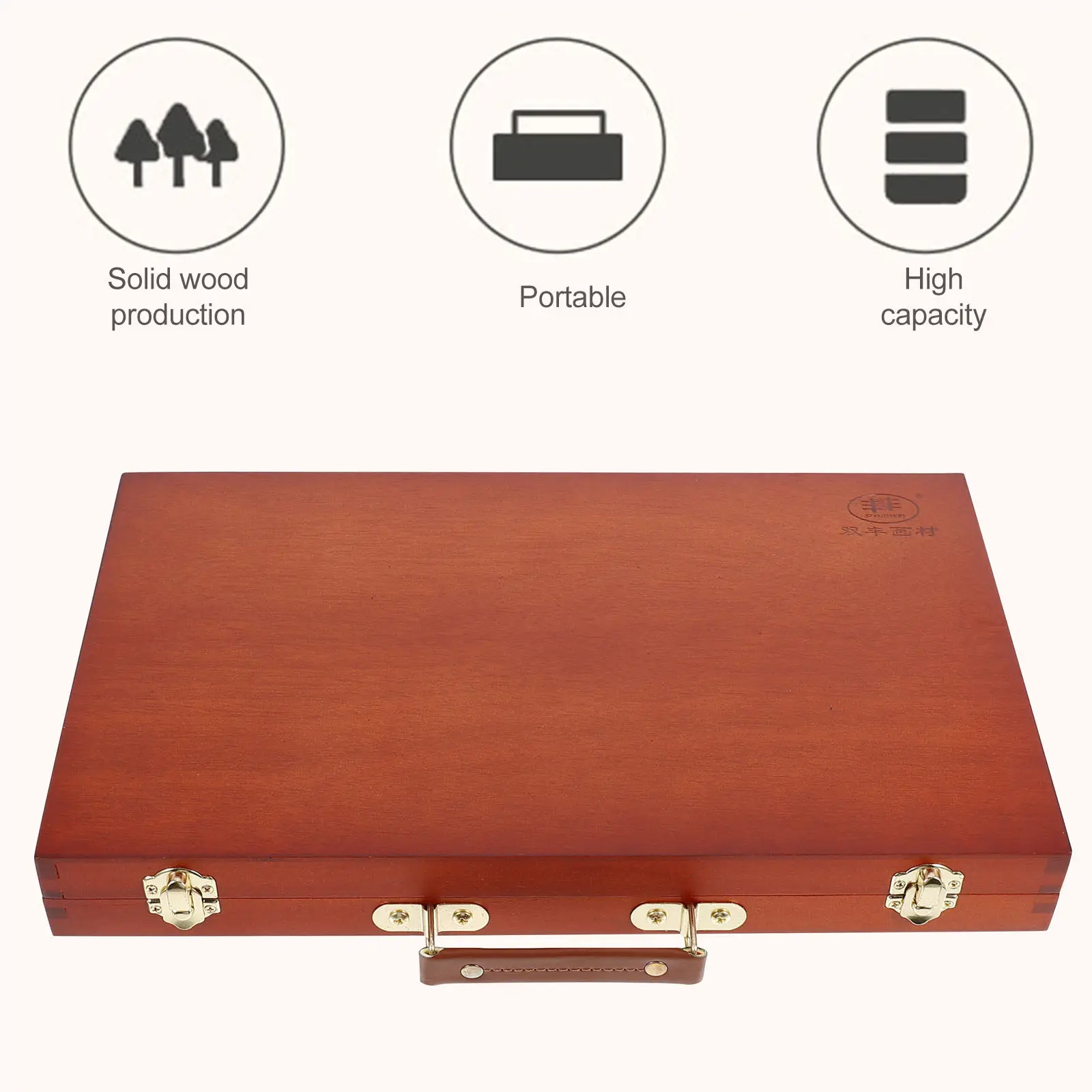 Hardwood Paint Box Portable Lockable Storage Case Lightweight Painting Supply Holder Outdoor Use Paint Box Drawing Case
Hardwood Paint Box Portable Lockable Storage Case Lightweight Painting Supply Holder Outdoor Use Paint Box Drawing Case