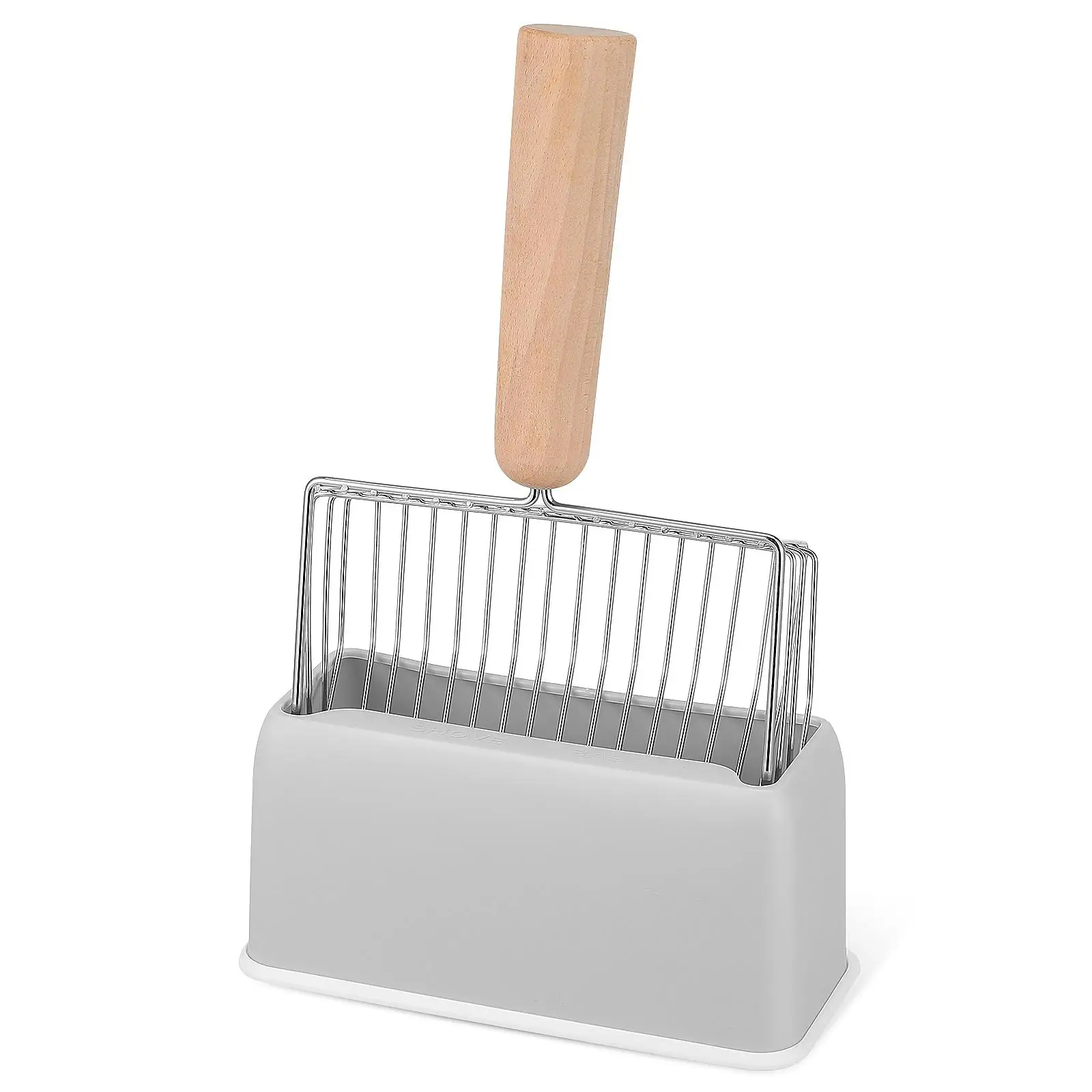 Metal Cat Litter Scoop Grey Large Surface Non Stick Wires Durable Construction Wood Handle Holder Storage Reusable
Metal Cat Litter Scoop Grey Large Surface Non Stick Wires Durable Construction Wood Handle Holder Storage Reusable