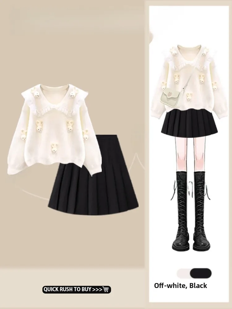 Early Autumn 2024 New Sle Milk Series Small Fraance Wind Autumn Set Knitted Sweater Women Slimming White Pleated Skirt
Early Autumn 2024 New Sle Milk Series Small Fraance Wind Autumn Set Knitted Sweater Women Slimming White Pleated Skirt