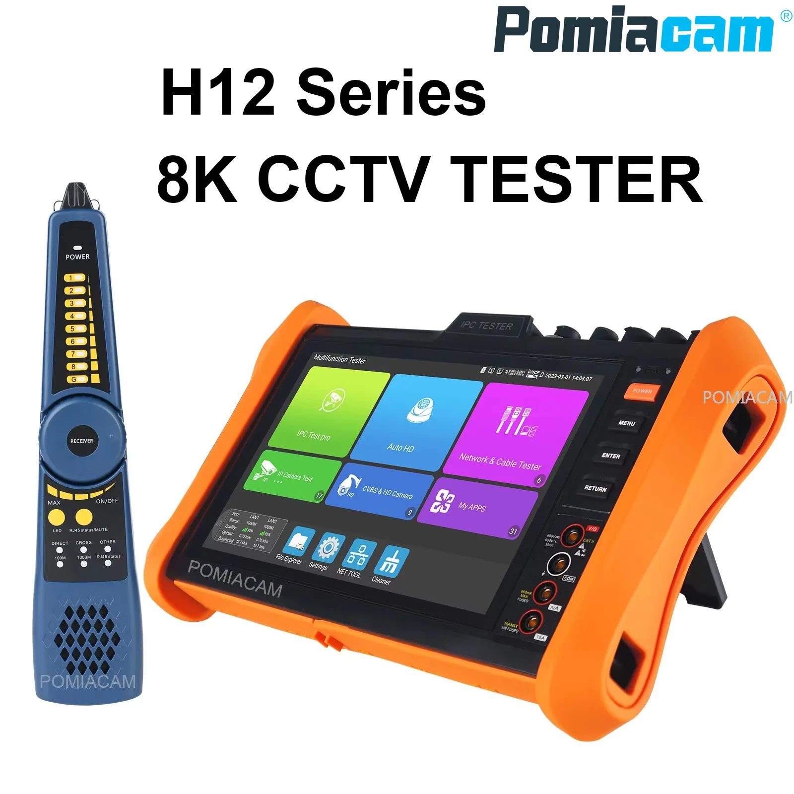 Многофункциональный измеритель мощности лазеров H12 с входами HDMI/VGA 1920*1200, Gigabit SFP, H.265 для установки, обслуживания и устранения неисправностей
Многофункциональный измеритель мощности лазеров H12 с входами HDMI/VGA 1920*1200, Gigabit SFP, H.265 для установки, обслуживания и устранения неисправностей
