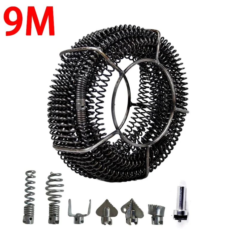 Dispositivo dragado eléctrico para alcantarillado, herramienta limpieza tuberías con resorte extensión, 9m longit
Dispositivo dragado eléctrico para alcantarillado, herramienta limpieza tuberías con resorte extensión, 9m longit