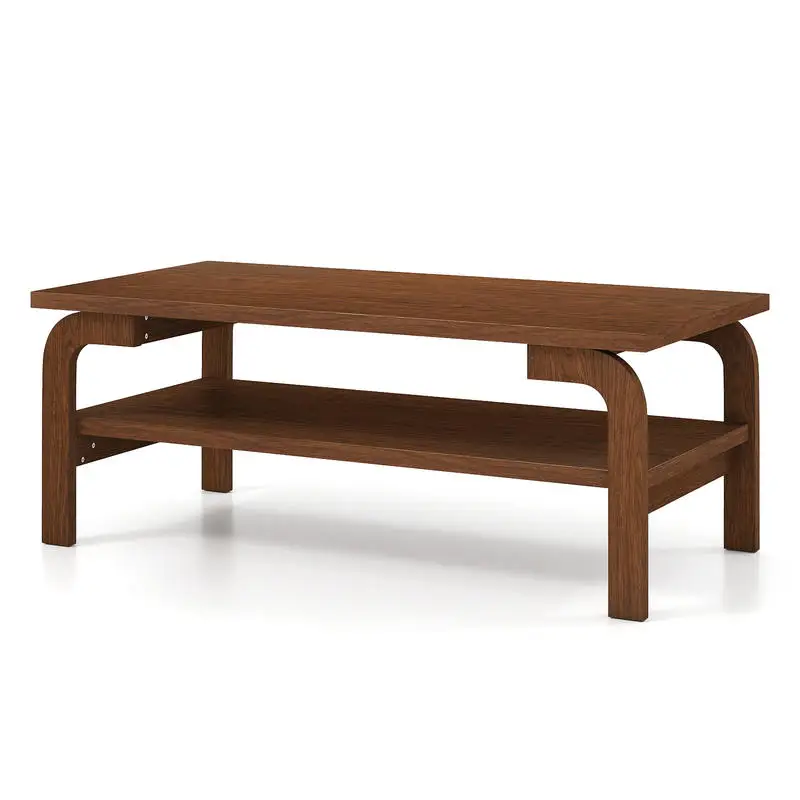 47 Inches Accent Rectangular Coffee Table for Living Room-Walnut
47 Inches Accent Rectangular Coffee Table for Living Room-Walnut